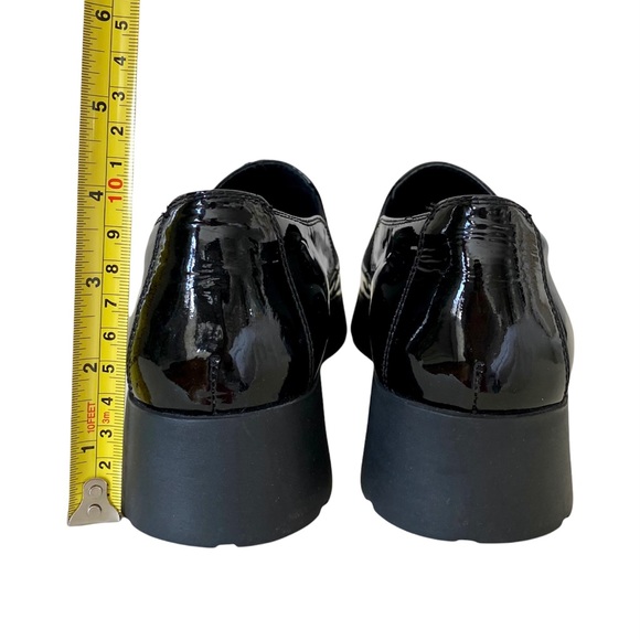 BASCONI Black  Chunky  Lug Sole Patent  Leather Loafers - Picture 7 of 7